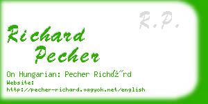 richard pecher business card